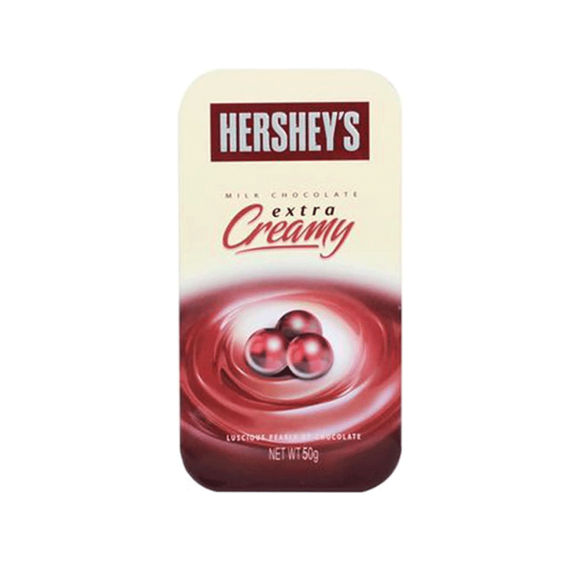 HERSHEYS PEARL EXTRA CREAMY MILK CHOCOLATE 50GM TIN